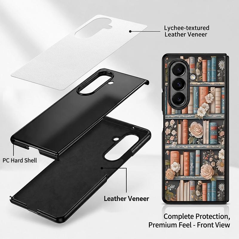 Винтажный чехол с цветочным принтом для Samsung Z Fold 8 Ultra 7 6 5, роскошная кожаная наклейка, жесткий чехол-книжка для телефона Galaxy Z Fold8 Fold7 Fold6