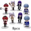 Набор фигурок Sousou No Frieren 10 см из ПВХ - 8 шт. Коллекционные фигурки Stark, Fern & Himmel, Декорации для рабочего стола, Модель, Игрушка