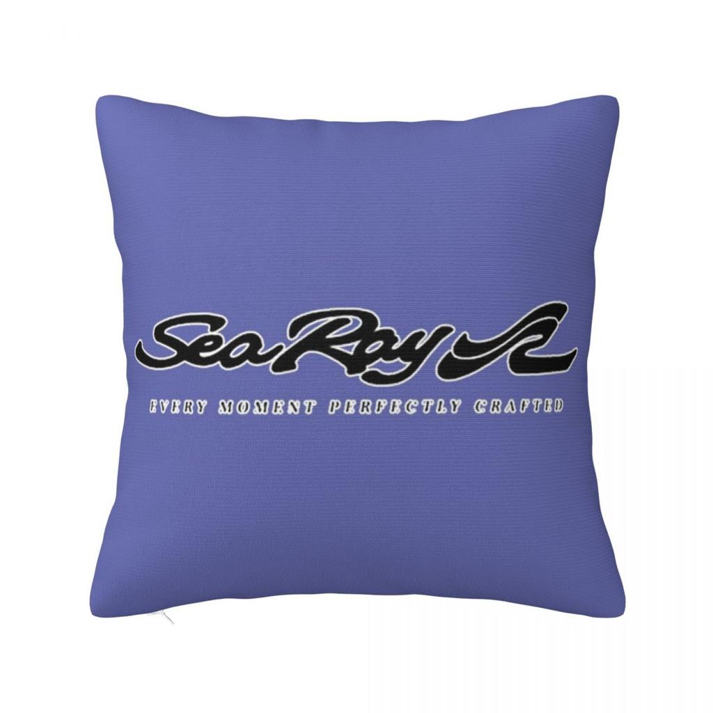 Sea Ray Boat Black Letter Logo Square Pillowcase Pillow Cover Polyester Cushion Decor Comfort Throw Pillow for Home Bedroom