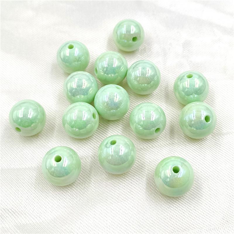 Round 14mm Accessories Materials Loose Beads Acrylic AB Magic Color Handmade DIY Bracelet Earring Making 10pcs Delicate Jewelry