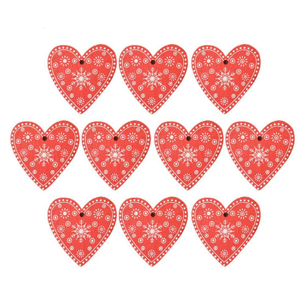 10pcs/set Festival Embellishment Decor Star Christmas Tree Ornament Party Supplies Wooden Tag