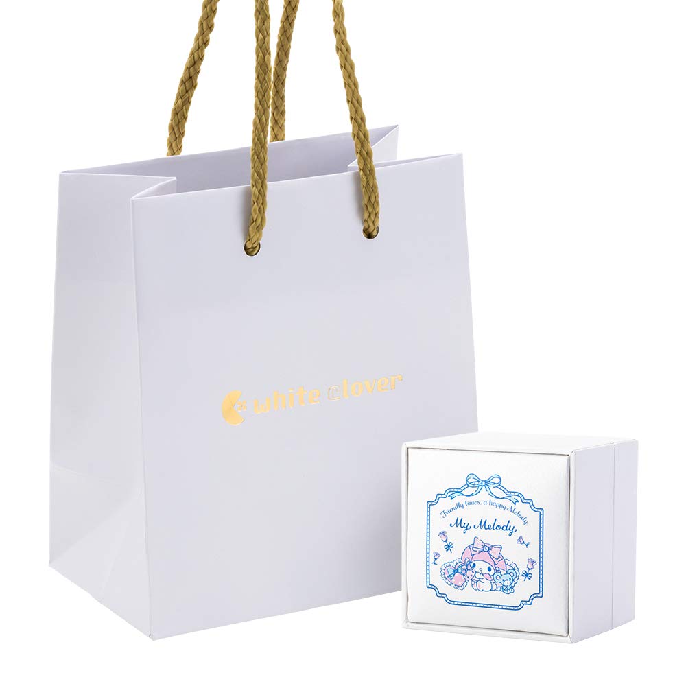 Kuromi Dancing Stone Necklace Heart Sanrio Pendant Pink [White Clover] SAKU-N052PG Women's