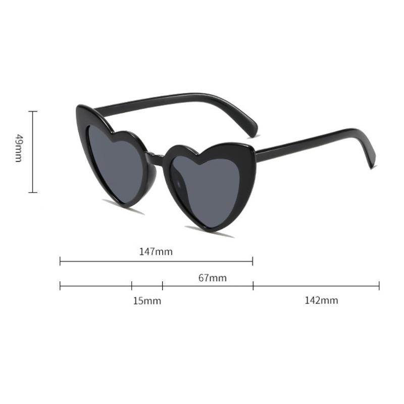 Солнцезащитные очки для девушек из Европы и Америки Beach Peach Heart Birthday Photo Cross Border Fashion Sunglasses