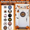 Halloween Decoration Wooden Round Sign Creative Decorative Hanging Tag