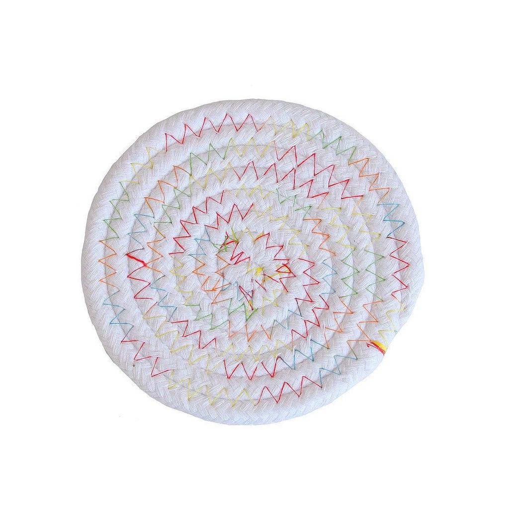 Хендмейд Подставки из термостойкого хлопкового шнура в скандинавском стиле – Толстые плетеные подкладки