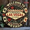 Las Vegas Neon Sign Vintage Metal Wall Art Home Decor Retro Cafe Bar Party