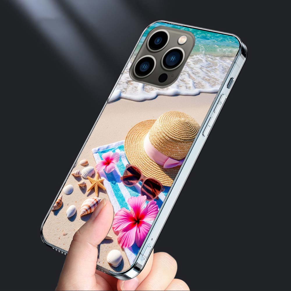 Летнее настроение Море, Пляж, Песок Чехол для телефона Для Iphone 16E 15 Pro 14 Plus 17E 16 17 Pro Max Air 11 12 13 Mini Ударопрочный Capa Cut