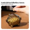 Glass Piggy Bank with Cork Lid Cute Savings Container for Kids Coins Paper Clips Jewelry Gifts