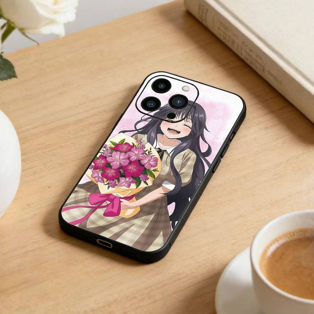 Чехол для телефона Rintaro Tsumugi K-Kaoruko Waguri для iPhone 17 16 15 14 13 12 Max Plus Силиконовый Черный Чехол