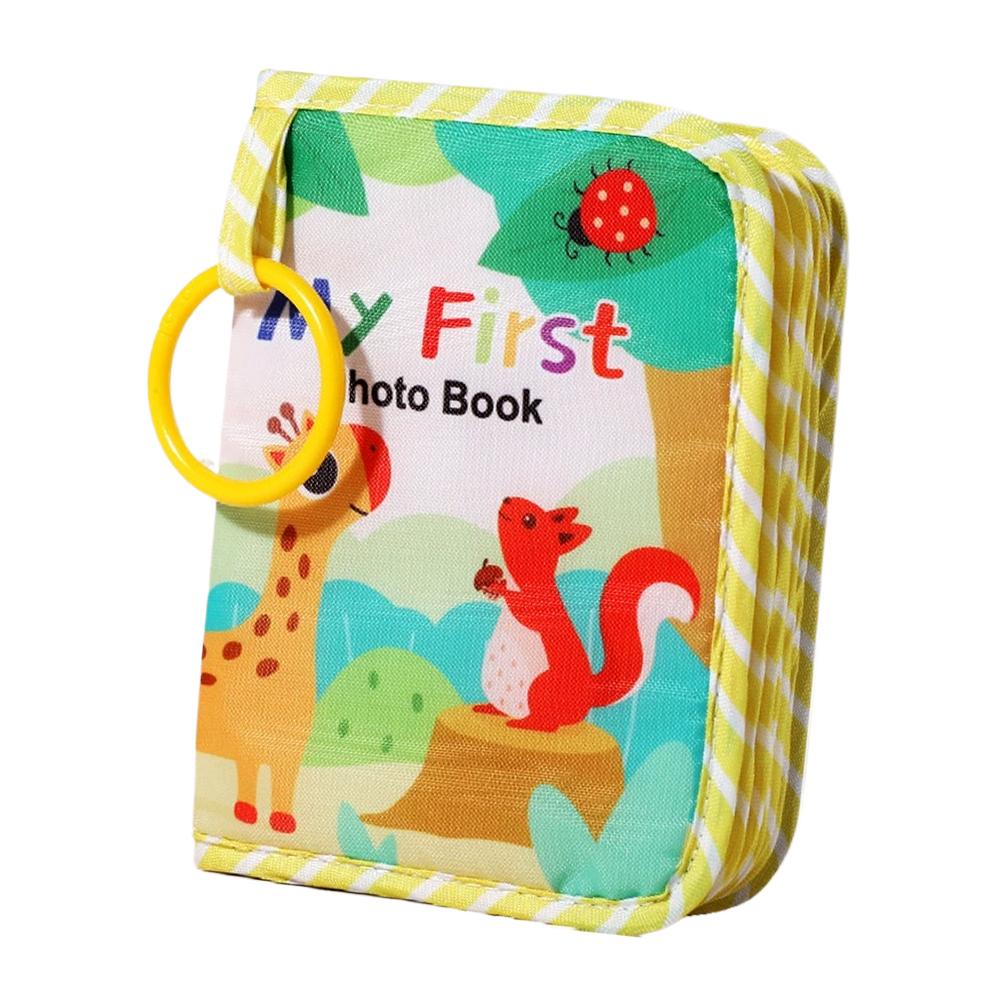 Cartoon Fabric Photo Album for My First Baby Photo Book with Safe Mirror Baby Growth Souvenirs