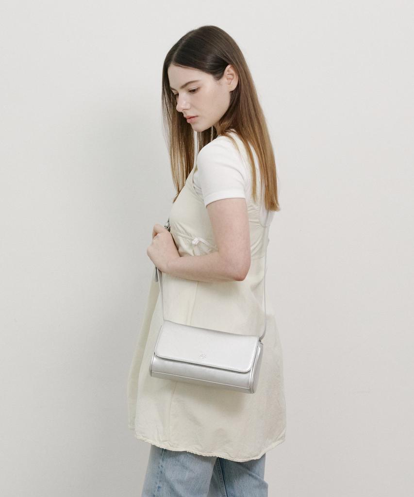 Сумка Monsac Louvre Square Серебристая Ap12-2495-Si