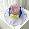 New color matching big edge sunshade sunscreen hat summer men and women couples travel thin denim bucket hat