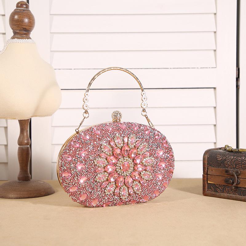 Вечерний клатч «Подсолнух»: Стильная сумка, украшенная бриллиантами, для европейских и американских вечеринок