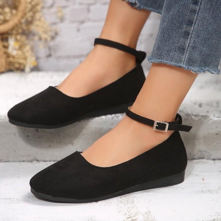 Flats Flat Buckle Shoes for Women 2024 Summer Breathable Soft Loafers Woman Lightweight Slip On Casual Shoes Plus-size 36-43