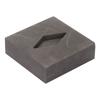 Graphite Crucible Rhombus Shape Metal Refining Scrap Melting Ingot 50 X 50 X 15mm for Industry