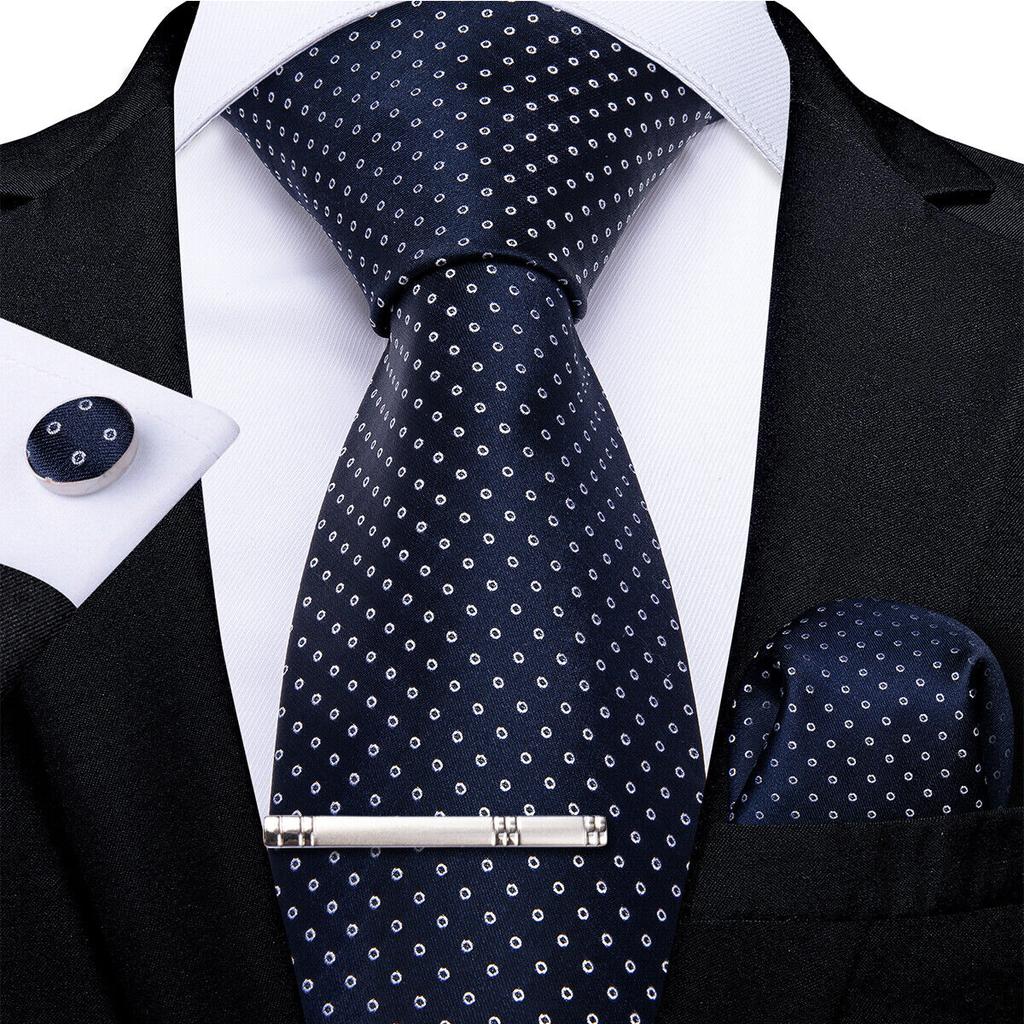 Slik мужские зажимы для галстука набор синий цветочный галстук карманные квадратные запонки свадебные 4 шт.