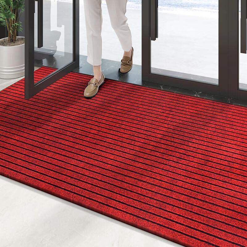 Boneng Striped Entrance Mat, Doorway Rug, Red Carpet Doormat, Cuttable Indoor Floor Mat, 60x90cm
