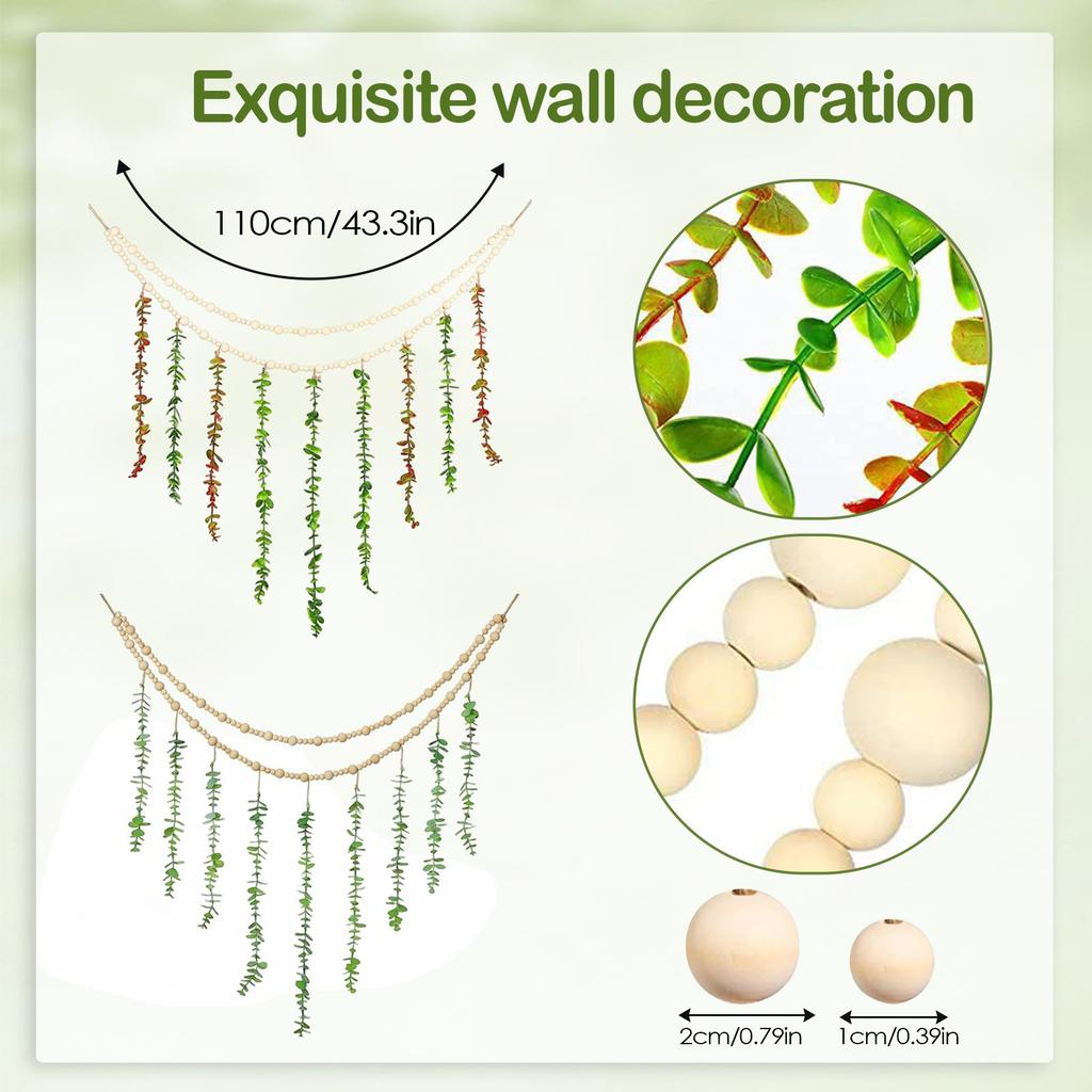 Enhance Your Space With Our Nordic-style Wooden Bead & Faux Wall Decor! This Stylish Rope Photo Holder Combines Natural Charm With Functionality.