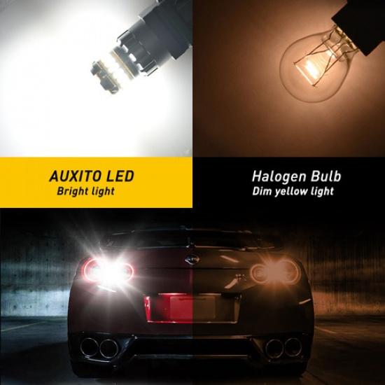 AUXITO 3156 2X 3157 3057 White 6000K LED Reverse Light Backup Bulbs Free Return