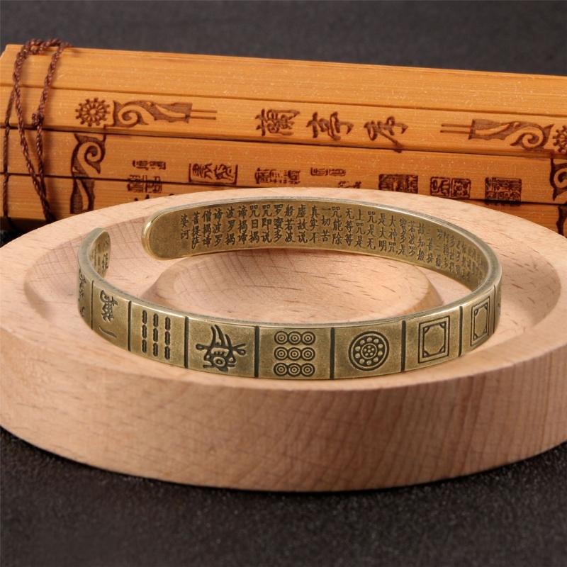 Fashionable Handmade Brass Bracelet With Customizable Fit And Cultural Symbolism Brass Wristband For Everyday Wear