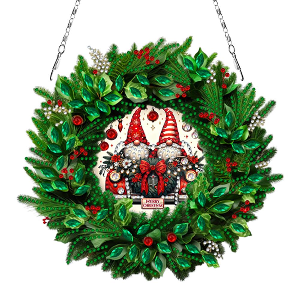 Рождественские 2D плоские DIY особой формы стразы алмазная живопись подвески для окон алмазная живопись подвеска искусство для подвешивания на окно для домашнего декора