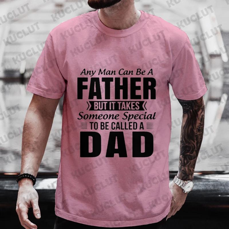 Men's T-shirts To Be Called A Dad Print Tshirts Short Sleeve Summer Tops Plus Size Male T Shirts Stylish Father Tee Shirts Tops