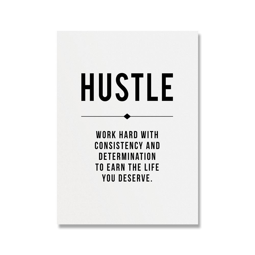Grind Hustle Talent Grit Motivational Poster and Print Office Decor Modern Art Entrepreneur Motivation Canvas Painting Pictures No Frame