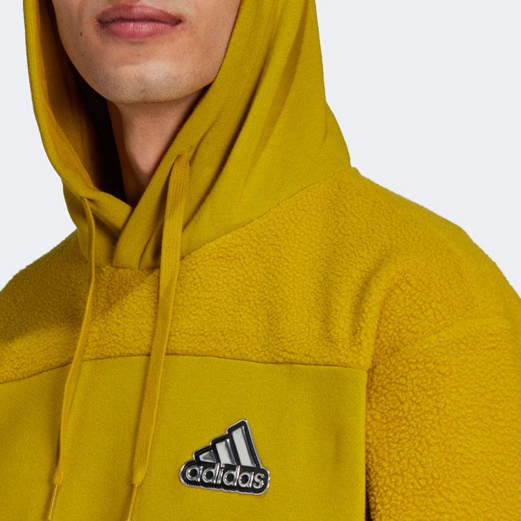 adidas Толстовки Мужские Желтые С Капюшоном Средней Плотности Обычный Крой HL6903