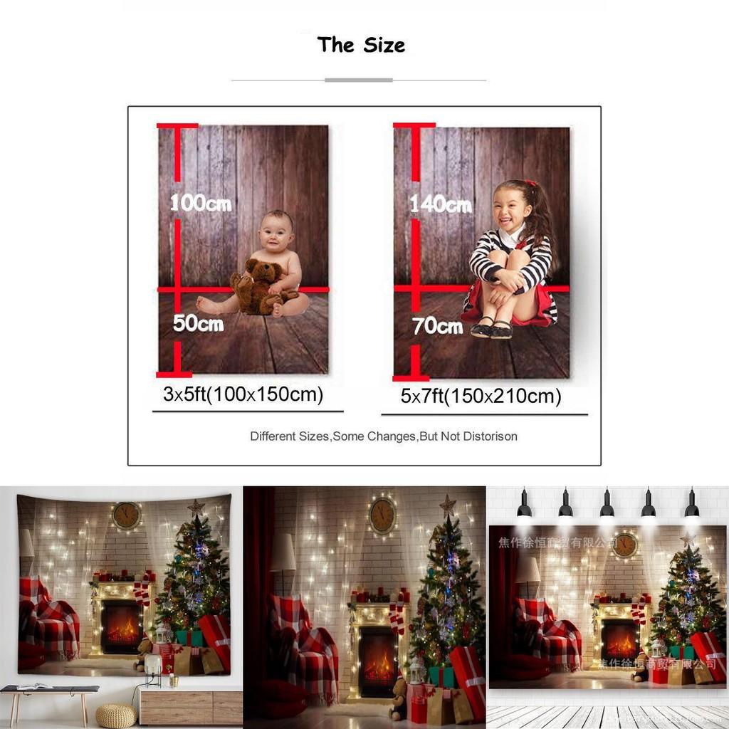 Рождественский баннер-фон для камина из полиэстеровой ткани для праздничного украшения вечеринки