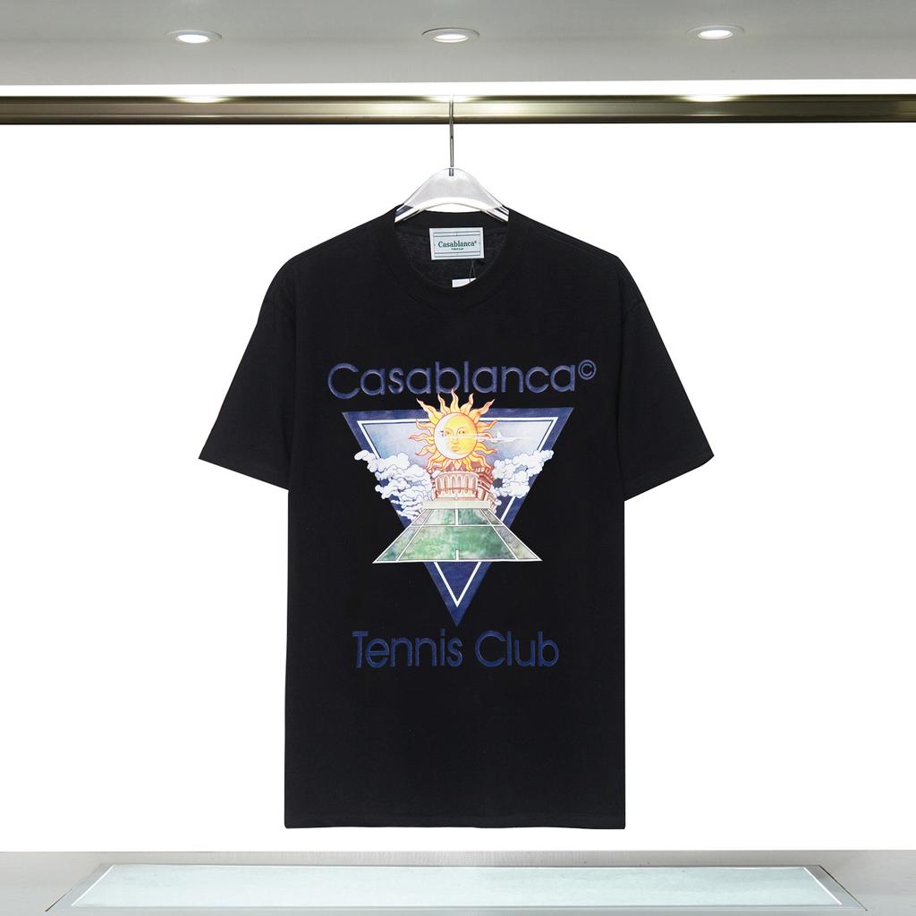 Casablanca 23 spring and summer new fantasy gate starry sky castle casa letter logo short-sleeved couple T-shirt