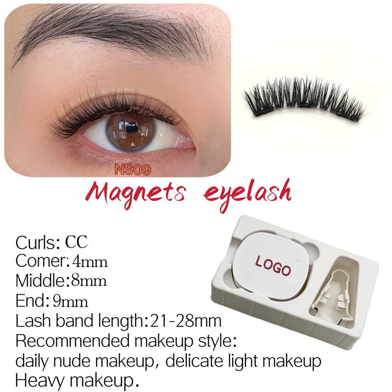 New 3d cat Eye Lashes Dramatic Look Magnetic Eyelashes with Custom Lash Box