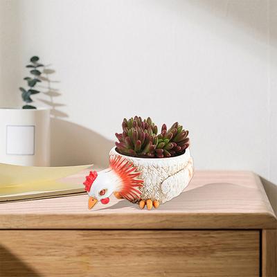 Горшок для суккулентов Yousheng Rooster, креативная форма, прочная конструкция, многоцелевой садовый горшок для цветов, декор