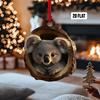 Owl Raccoon Christmas Decoration Christmas Tree Pendant 2D Flat Print Acrylic Small Pendant Xmas Navidad Gift 2025