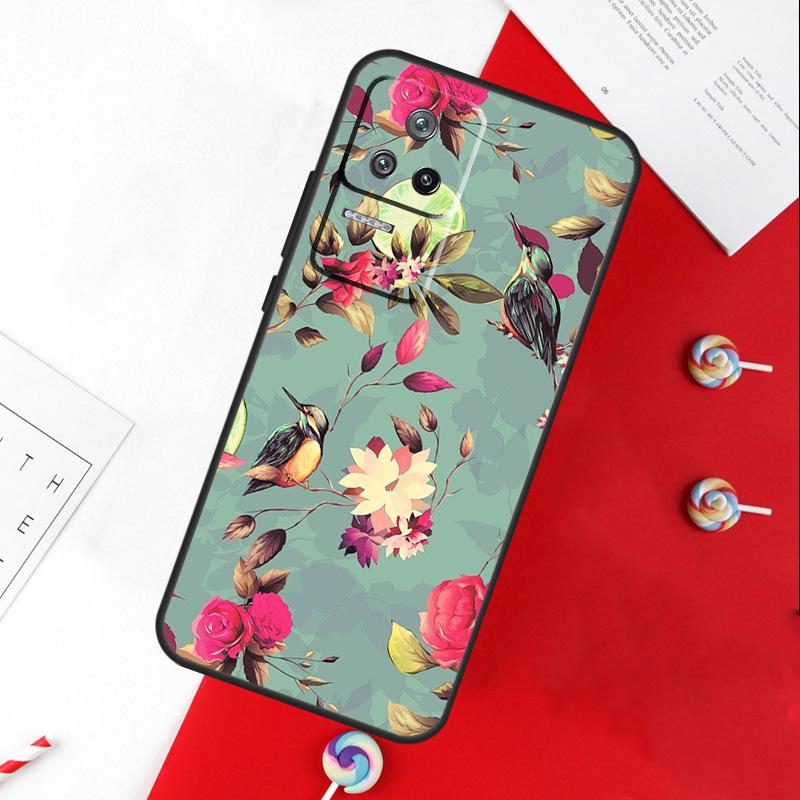 Чехол 'Садовые птицы' для Xiaomi 13T 11T 12T 14T Pro 13 14 15 Ultra POCO X7 Pro X3 X5 X6 F5 F6 M6 Pro