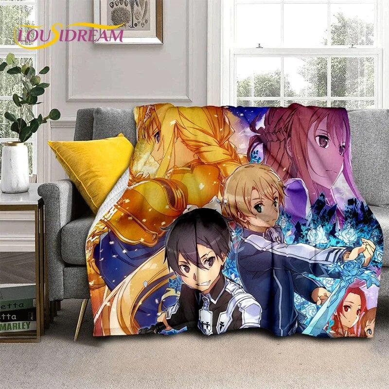 SAO роман мультфильм Sword Art Online одеяло, мягкое одеяло для дома, спальни, кровати, дивана, пикника, путешествия, офиса, одеяло, детское одеяло