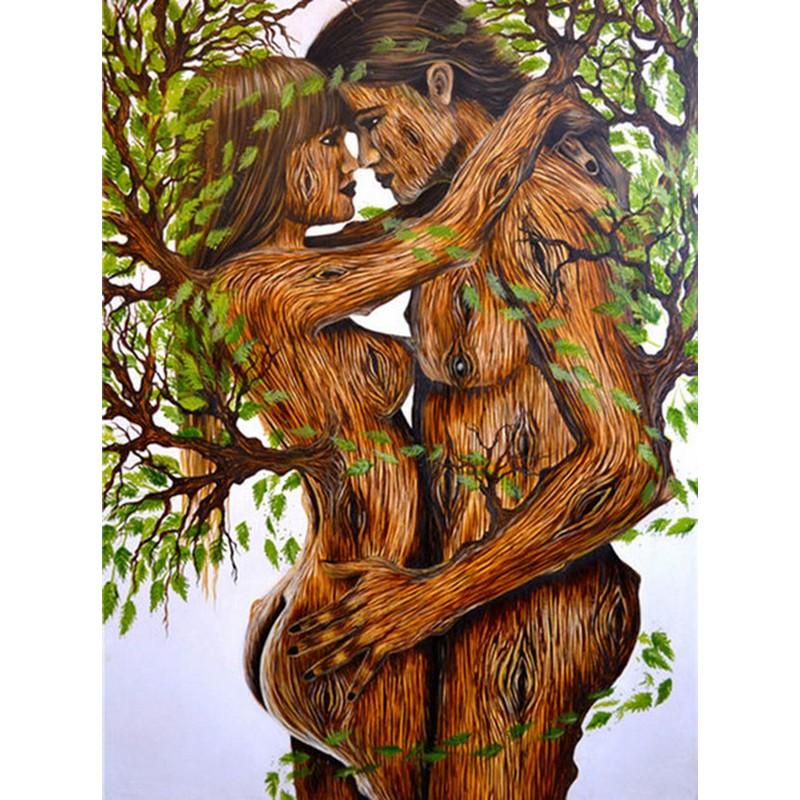 5d Diy Diamond Painting Nude Body Lover Body Art Flower Full Mosaic Embroidery Round Rhinestone Cross Stitch Home Decoration