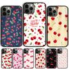Чехол для телефона с рисунком красной вишни и фруктов Для iPhone 17 Air 15 16 14 13 12 Pro Max 11 Pro Max Plus Coque Shell