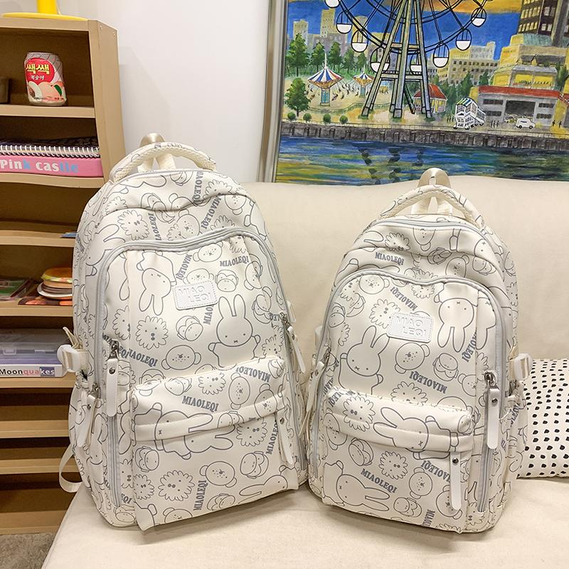 Школьная сумка женская мультяшный принт дорожный рюкзак большой емкости рюкзак для студентов