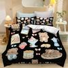 Cute Bear Duvet Cover Gift Pudding Cake Cartoon Bedding Set Children Bedroom Single Easter Independence Day Christmas Halloween