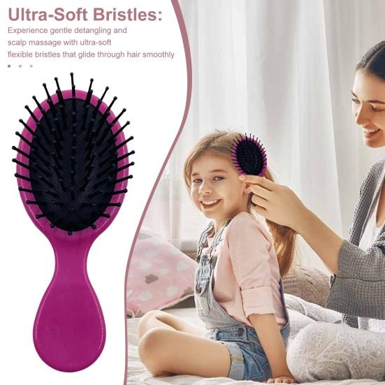 Мини портативная щетка для волос с мягкой щетиной, массаж кожи головы, портативная антистатическая расческа для укладки волос, распутывания, расческа с воздушной подушкой, женские и детские парикмахерские инструменты