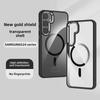 Samsung S25 Ultra Eagle Eye Magnetic Gold Shield Transparent Case