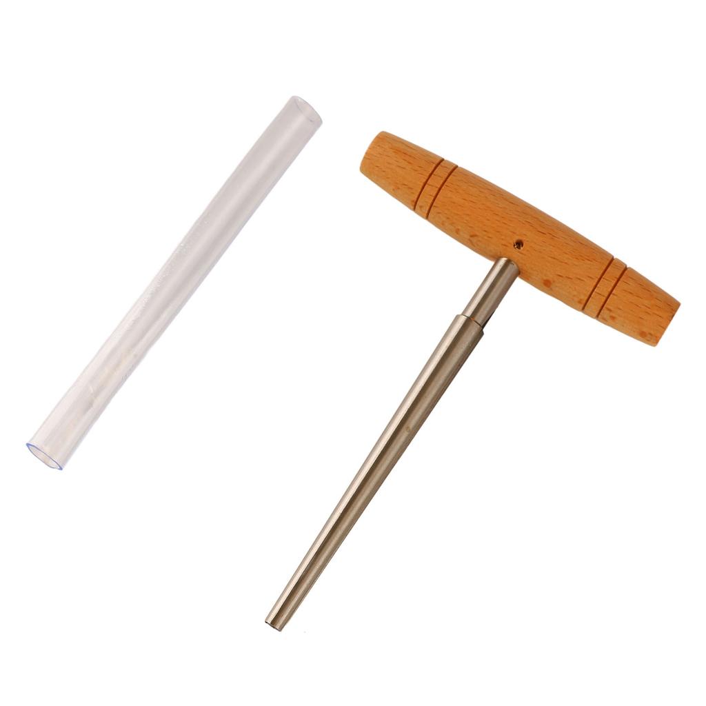 Guitar Pin Hole Reamer Handheld End Peg Hole Reamer Reaming Cutting Tool with Solid Wood T Handle