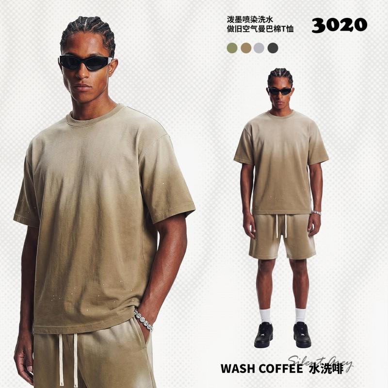 Mens Loose Fit Cotton Blend T-Shirt Breathable Streetwear Short Sleeve Top Teens