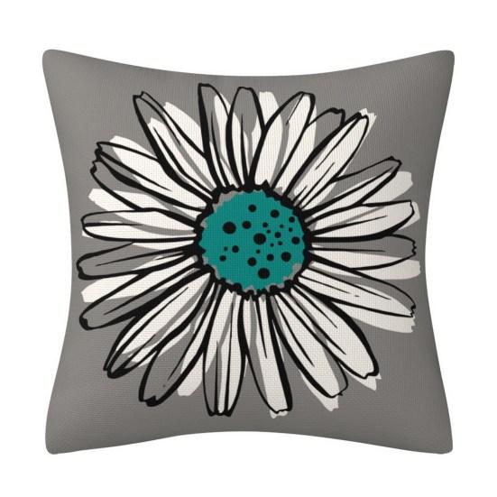 45x45 см современная квадратная подушка Shams с цветочным узором наволочка со скрытой застежкой-молнией диван наволочка для дома