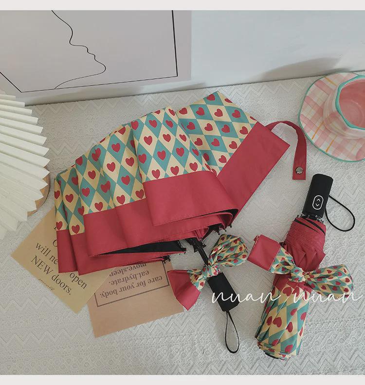 Премиальный автоматический ретро-зонт от солнца и дождя - высококачественная защита от ультрафиолета для женщин