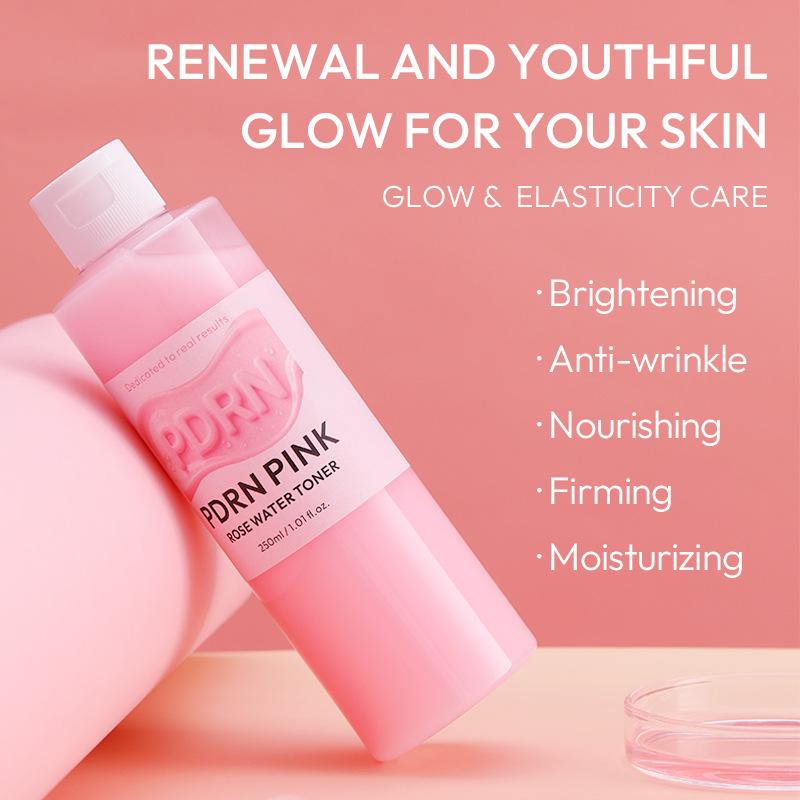 Cross-border rose plant extract moisturizing balancing liquid brightens, moisturizes, locks in water, fine pores, toner