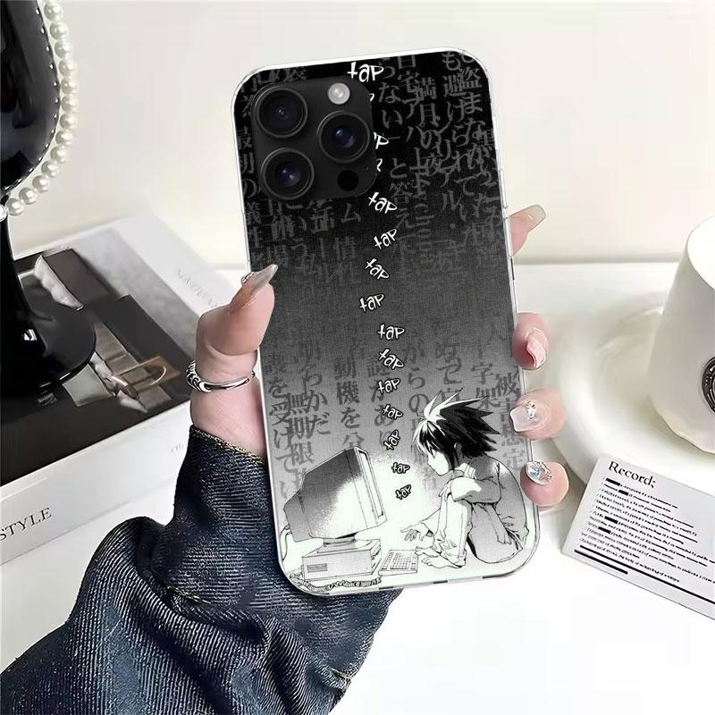 N-Note D-Death L Lawliet For iPhone 17 Air 16 15 14 Plus 13 Mini 12 11 Pro Max Phone Case 16E 7 Print 8 SE Fundas Cover Soft Coq
