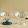 250Ml Salad Bowl For Dessert Mill Shake Goblet Glass Embossed Ice Cream Cup