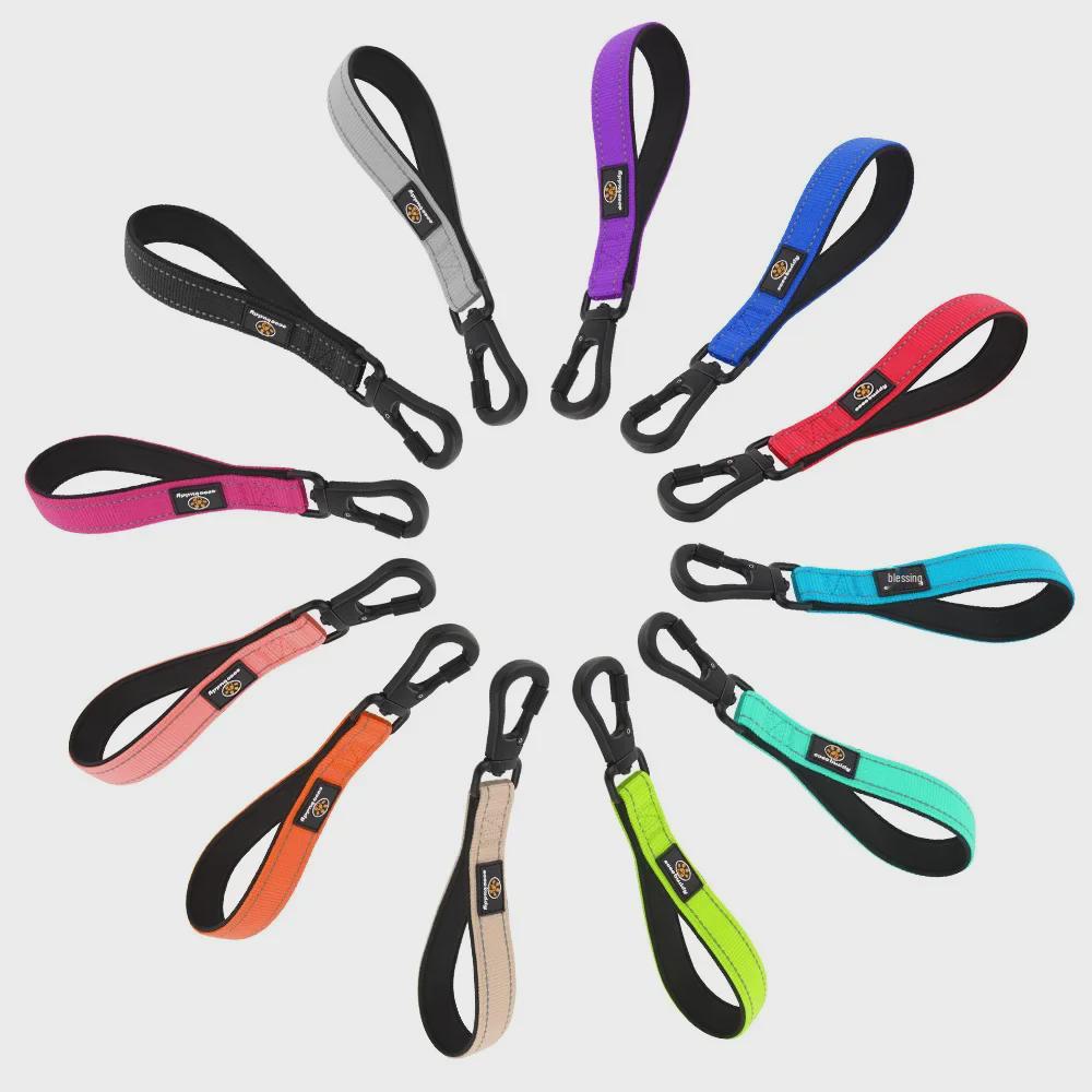 Короткий поводок для дрессировки из нейлона для средних и крупных собак - прочный тяговый трос