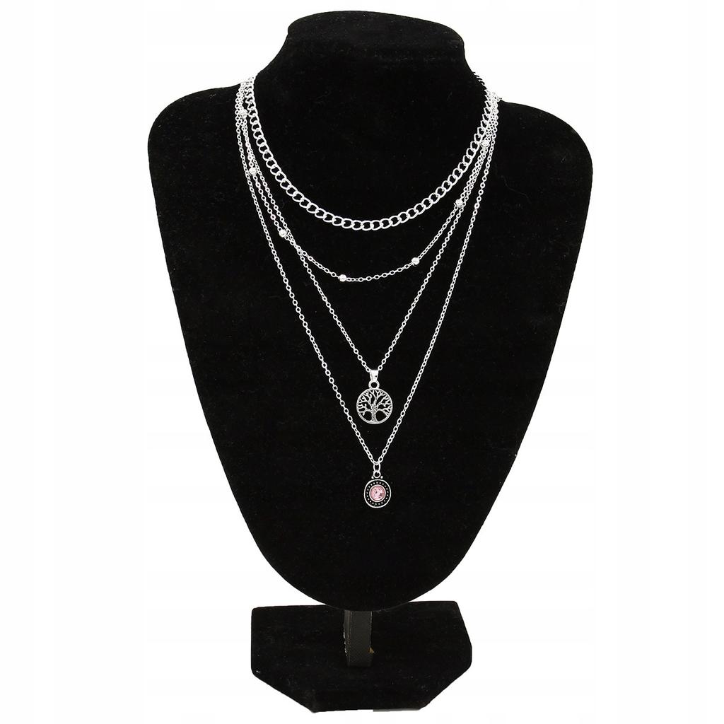Celebrity Long Boho Choker Necklace Silver 29